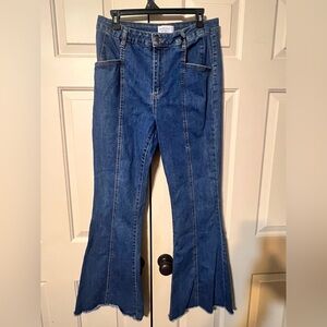 Vanilla Star high waisted Blue Flared Women's Jeans